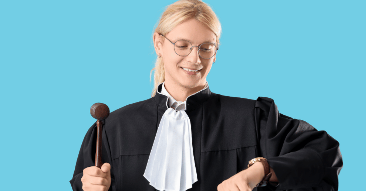 Researcher searching judicial records in a law library